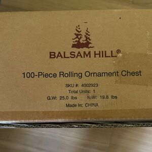 Balsam Hill Rolling Ornament Chest